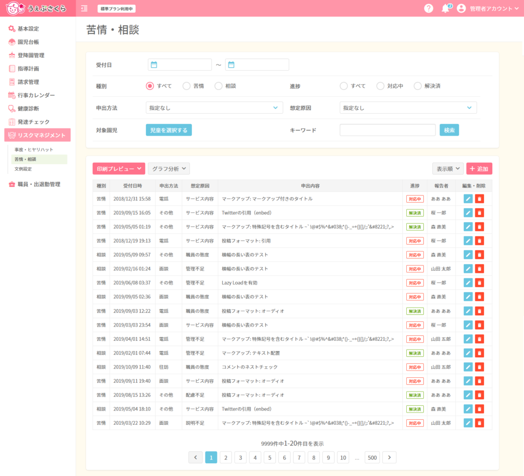 システムによる一元管理でサービス品質が向上